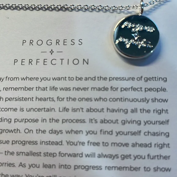 Bryan Anthonys~Progress & Perfection NEW-NBW beautiful silver necklace - Picture 2 of 8